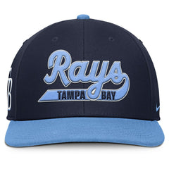 Tampa Bay Rays Pro Performance Snapback Hat - Navy/Light Blue | Nike