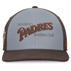 San Diego Padres Pro Performance Snapback Hat - Gray/Brown | Nike