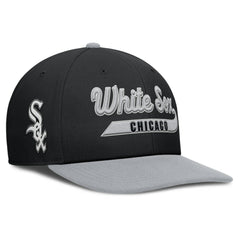 Chicago White Sox Pro Performance Snapback Hat - Black/Gray | Nike