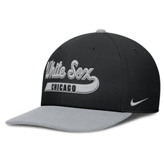 Chicago White Sox Pro Performance Snapback Hat - Black/Gray | Nike