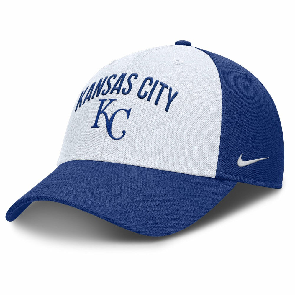 Kansas City Royals Club Performance Adjustable Hat - White/Royal | Nike