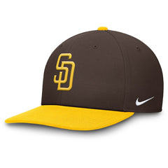 San Diego Padres Pro Performance Snapback Hat - Brown/Gold | Nike