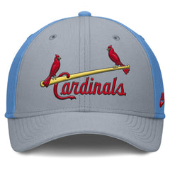 St. Louis Cardinals Rise Swoosh Performance Flex Hat - Gray/Light Blue | Nike