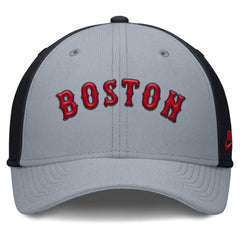 Boston Red Sox Rise Swoosh Performance Flex Hat - Gray/Navy | Nike