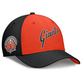 San Francisco Giants Rise Swoosh Performance Flex Hat - Black/Orange | Nike