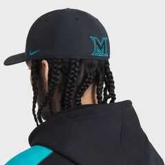 Miami Marlins 2025 City Connect Performance Swoosh Flex Hat - Black | Nike
