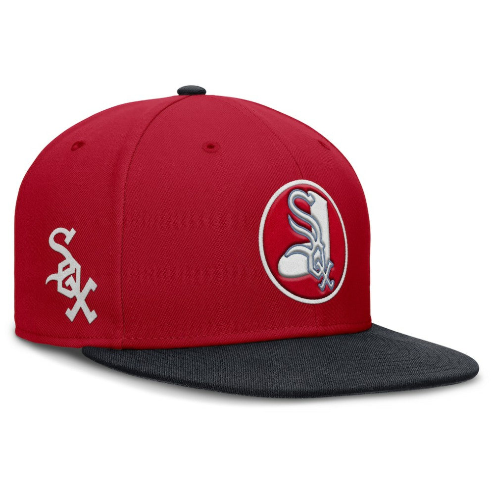 Chicago White Sox Cooperstown Two-Tone Dri-FIT Round Bill True Fitted Hat - Red | Nike