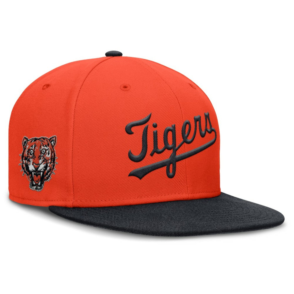 Detroit Tigers Cooperstown Two-Tone Dri-FIT Round Bill True Fitted Hat - Orange | Nike