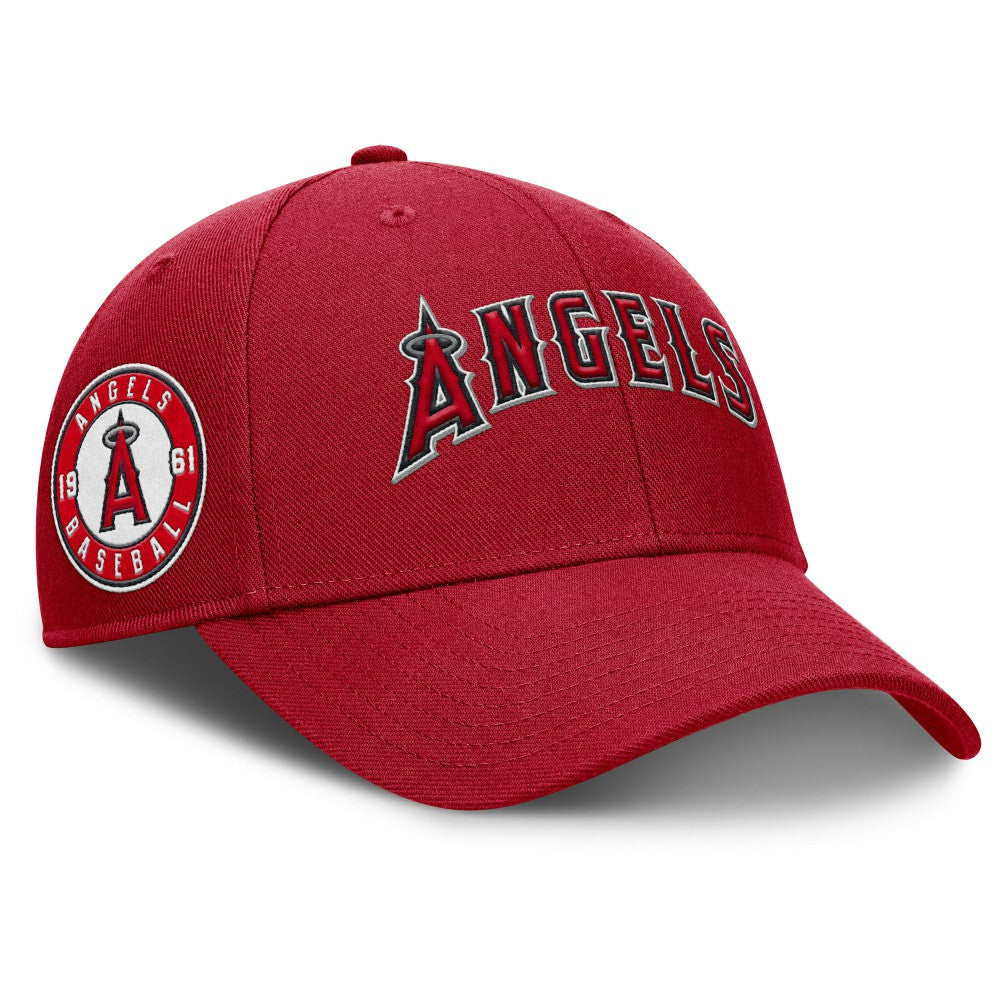 Los Angeles Angels Rise Gaberdine Adjustable Hat - Red | Nike