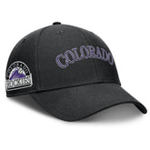 Colorado Rockies Rise Gaberdine Adjustable Hat - Black | Nike