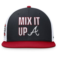 Atlanta Braves Pro Performance Trucker Snapback Hat - Navy/Red | Nike