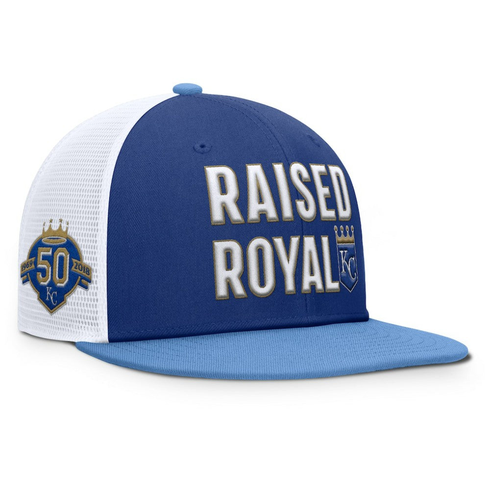 Kansas City Royals Pro Performance Trucker Snapback Hat - Royal/Light Blue | Nike