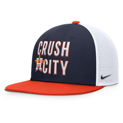 Houston Astros Pro Performance Trucker Snapback Hat - Navy/Orange | Nike