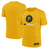 Pittsburgh Pirates Authentic Collection City Connect Velocity Dri-FIT T-Shirt - Gold | Nike