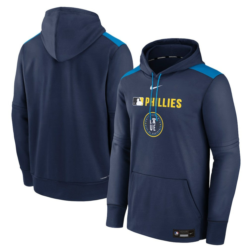 Philadelphia Phillies Authentic Collection City Connect Therma Pullover Hoodie - Navy | Nike