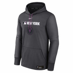 New York Mets Authentic Collection City Connect Therma Pullover Hoodie - Anthracite | Nike