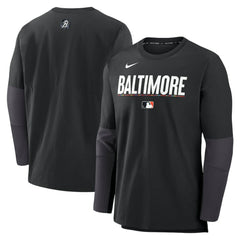 Baltimore Orioles 2025 City Connect Authentic Collection Player Dri-FIT Lightweight Pullover - Black | Nike