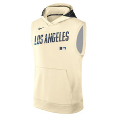 Los Angeles Dodgers 2025 City Connect Authentic Collection Dri-FIT Sleeveless Hoodie - Cream | Nike