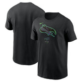 Tampa Bay Rays City Connect Large Logo T-Shirt - Black | Nike