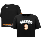 Joe Burrow Cincinnati Bengals Pro Standard Women's Player Name & Number Cropped Boxy T-Shirt - Black on sale