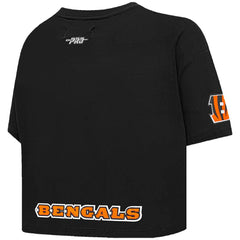Joe Burrow Cincinnati Bengals Pro Standard Women's Player Name & Number Cropped Boxy T-Shirt - Black on sale