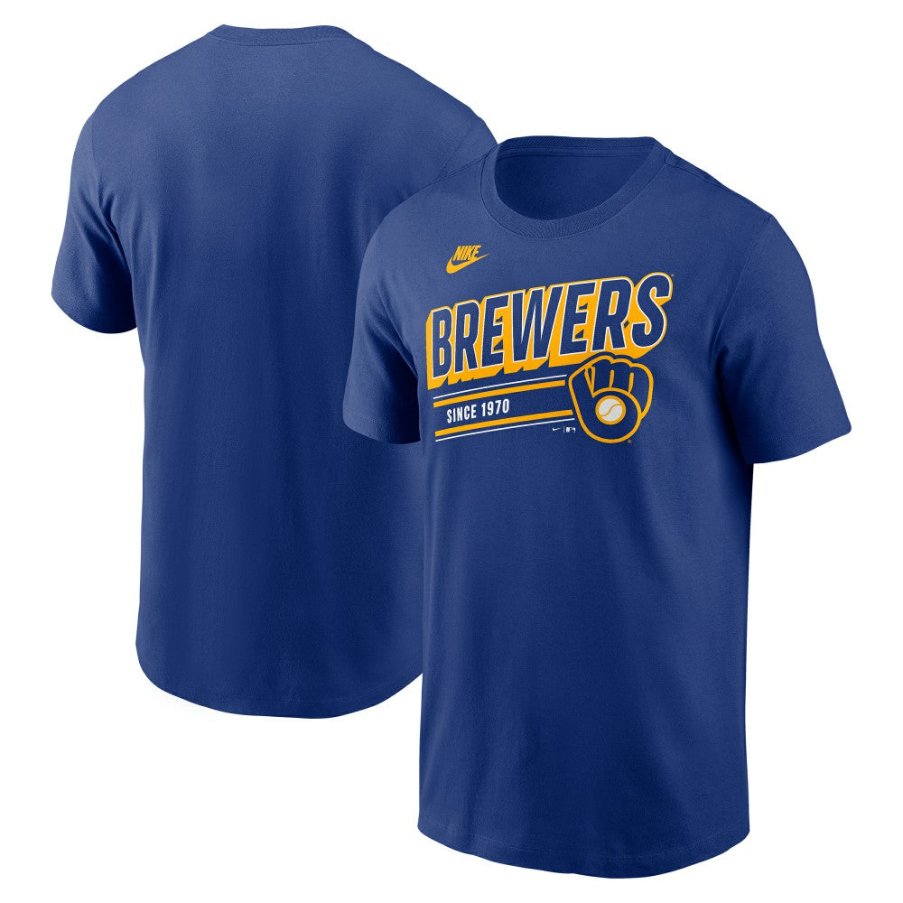 Milwaukee Brewers Cooperstown Collection Retro T-Shirt - Royal | Nike