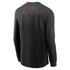 Baltimore Orioles Cooperstown Collection Knockout Long Sleeve T-Shirt - Black | Nike
