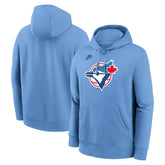 Toronto Blue Jays Cooperstown Collection Logo Club Hoodie - Powder Blue | Nike