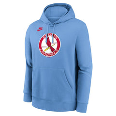 St. Louis Cardinals Cooperstown Collection Logo Club Hoodie - Light Blue | Nike