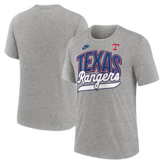 Texas Rangers Cooperstown Collection Retro Tri-Blend T-Shirt - Heather Gray | Nike