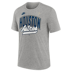 Houston Astros Cooperstown Collection Retro Tri-Blend T-Shirt - Heather Gray | Nike