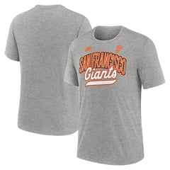 San Francisco Giants Cooperstown Collection Retro Tri-Blend T-Shirt - Heather Gray | Nike