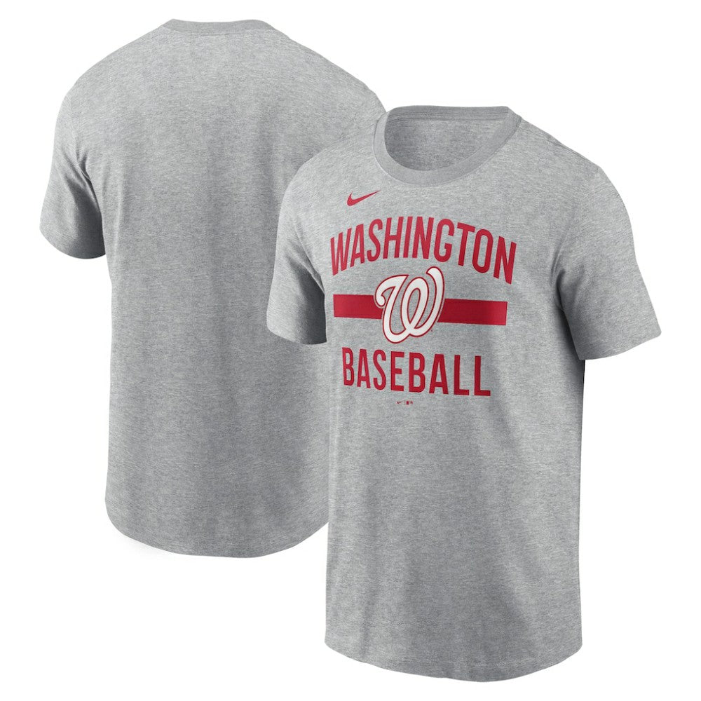 Washington Nationals Arched T-Shirt - Heather Gray | Nike