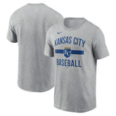 Kansas City Royals Arched T-Shirt - Heather Gray | Nike
