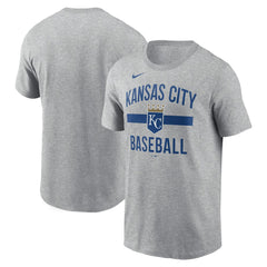 Kansas City Royals Arched T-Shirt - Heather Gray | Nike