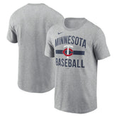 Minnesota Twins Arched T-Shirt - Heather Gray | Nike