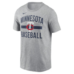Minnesota Twins Arched T-Shirt - Heather Gray | Nike