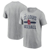 St. Louis Cardinals Arched T-Shirt - Heather Gray | Nike