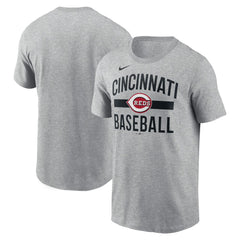 Cincinnati Reds Arched T-Shirt - Heather Gray | Nike