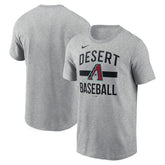 Arizona Diamondbacks Arched T-Shirt - Heather Gray | Nike