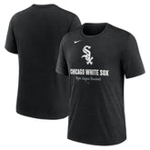 Chicago White Sox Logo Tri-Blend T-Shirt - Heather Black | Nike