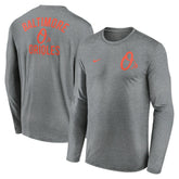 Baltimore Orioles 2-Hit Legend Dri-FIT Long Sleeve T-Shirt - Heather Charcoal | Nike