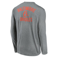 Baltimore Orioles 2-Hit Legend Dri-FIT Long Sleeve T-Shirt - Heather Charcoal | Nike