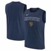 Milwaukee Brewers Knockout Dri-FIT Muscle Tank Top - Navy | Nike