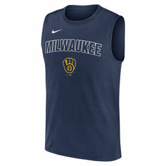 Milwaukee Brewers Knockout Dri-FIT Muscle Tank Top - Navy | Nike