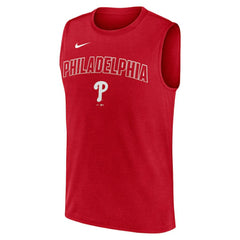 Philadelphia Phillies Knockout Dri-FIT Muscle Tank Top - Red | Nike