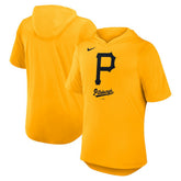 Pittsburgh Pirates Tri-Blend Hoodie T-Shirt - Gold | Nike
