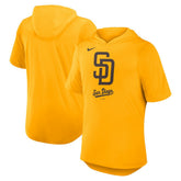 San Diego Padres Tri-Blend Hoodie T-Shirt - Gold | Nike