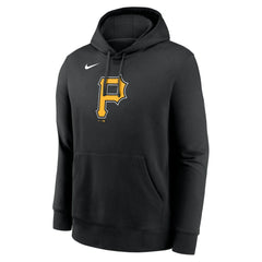 Pittsburgh Pirates Logo Club Fleece Hoodie - Black | Nike