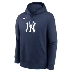 New York Yankees Logo Club Fleece Hoodie - Navy | Nike